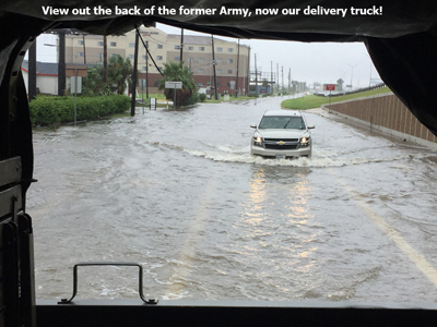 Flooded Roads in Galveston County